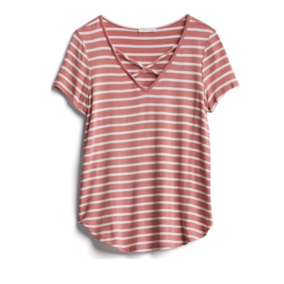 emory park Tops - Emory Park Dulce cross front knit tee NWOT